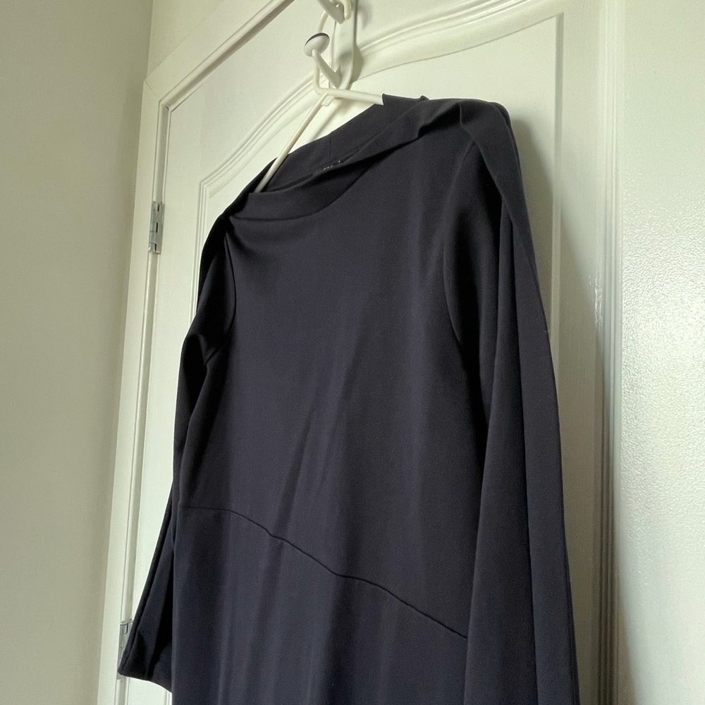 COS Deep Navy cute Dress with Boatneck Collar sz M